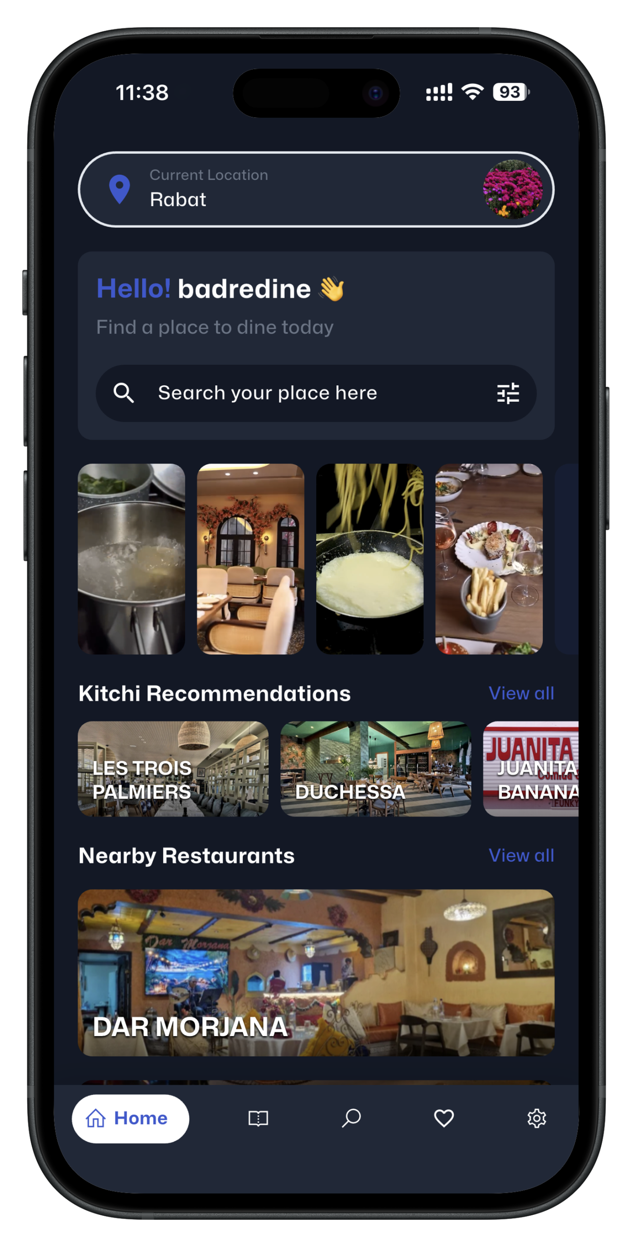 Kitchi App Interface